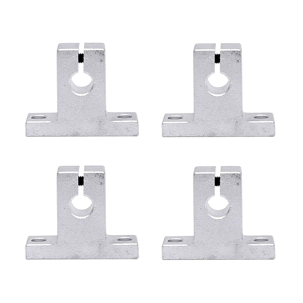 FKG SK8 Aluminum Linear Motion Rail Clamping Guide Support for 8mm Diameter Shaft, Set of 4