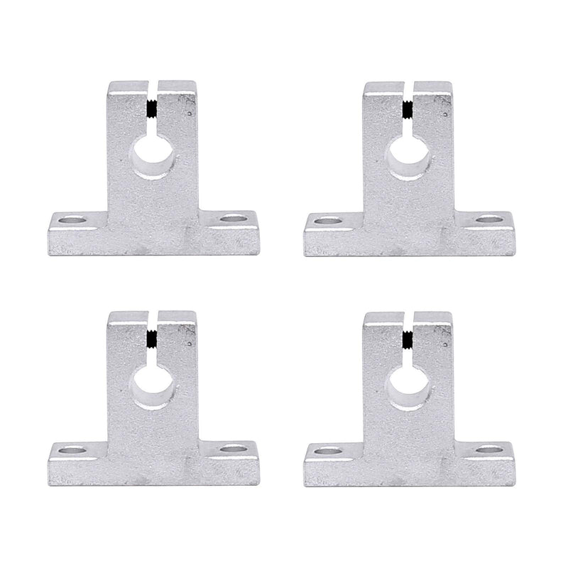 FKG SK8 Aluminum Linear Motion Rail Clamping Guide Support for 8mm Diameter Shaft, Set of 4