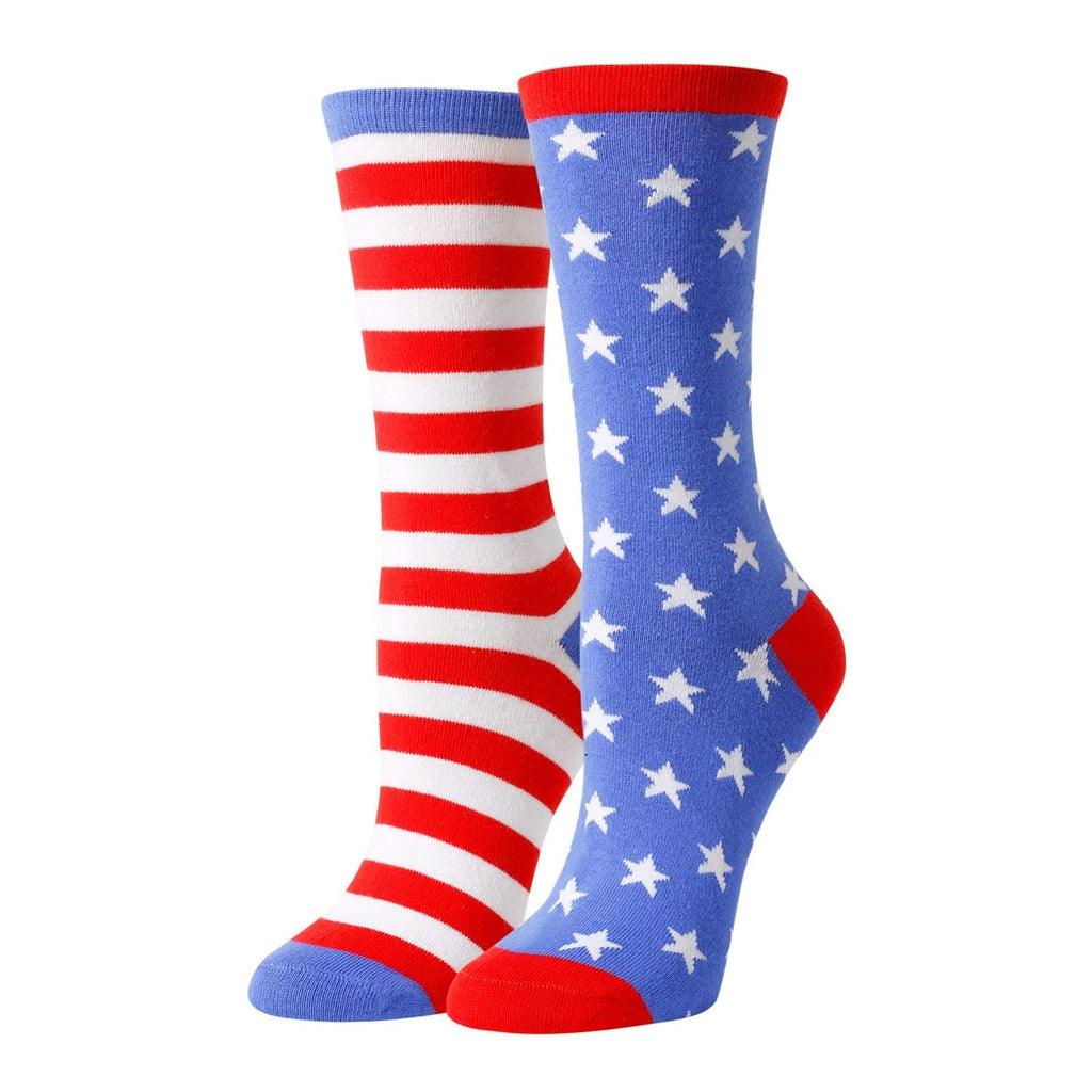 HAPPYPOP Teeth Dentist Birthday Best Mom Nurse Alien Socks for Women, Dental Assistant Hygienist Student Birthday Gifts American Flag