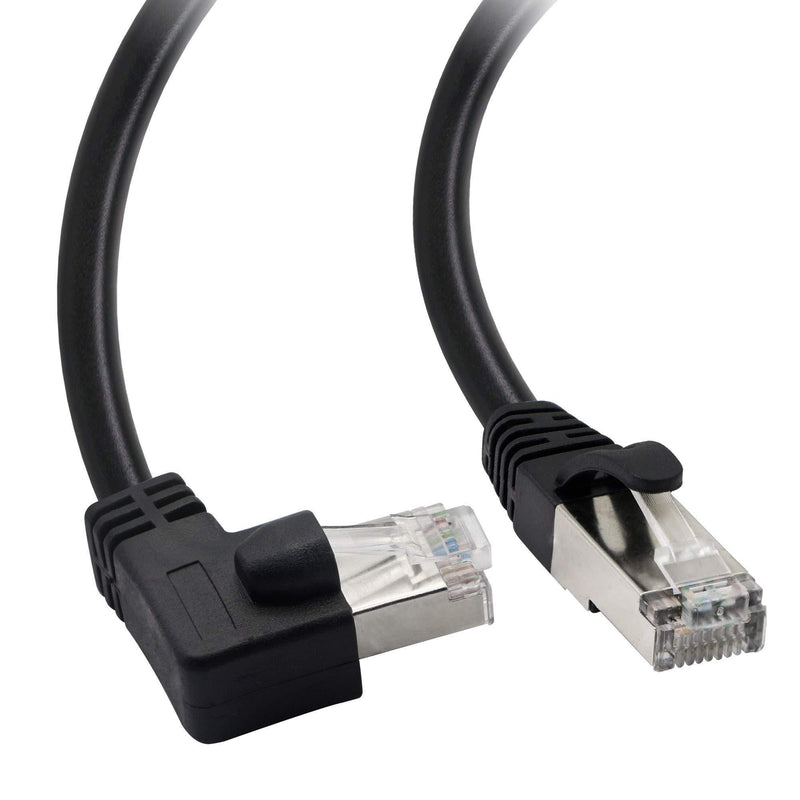 Cat5 Ethernet Cable,RJ45 Male to Male 90 Degree Internet Network LAN Cable Patch Cord for PC, Router, Modem, Printer, Xbox, PS4-1.5FT (Angle Left) Angle Left