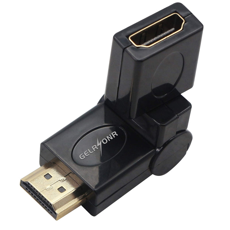 360 Degree Swivel Angle HDMI Adapter,90 180 270 Degree Angle Rotatable Extension Connector Adjustable Male to Female Adaptor for Full HD Support Including 720p-1080p,No Loss in Video/Audio Quality