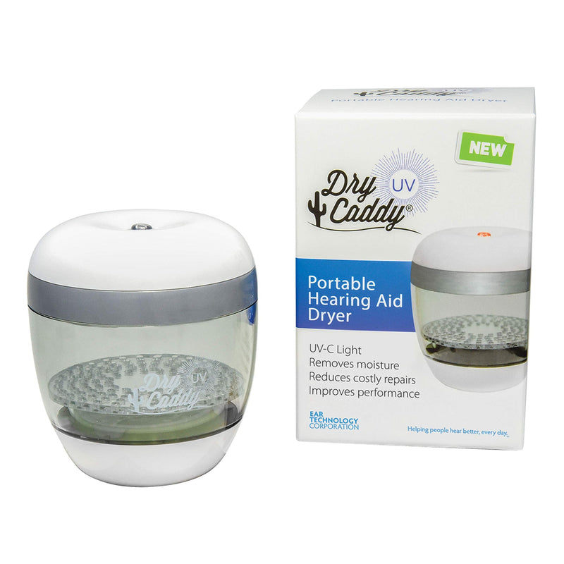 DryCaddy UV by Dry & Store | with Industry-Leading Desiccant to Keep Hearing Aids or Small Electronics Clean and Last Longer DryCaddy UV