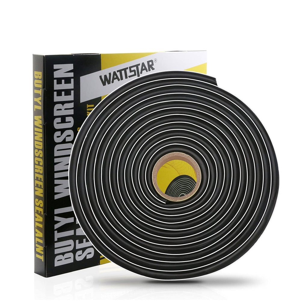 wattstar 15ft Butyl Tape, 3/8 Inches Thickness Headlight Sealant, Black Sealant Tape for Car/RV Headlamps, Taillights, Windshields, Windows and Doors,1PC 1 pc