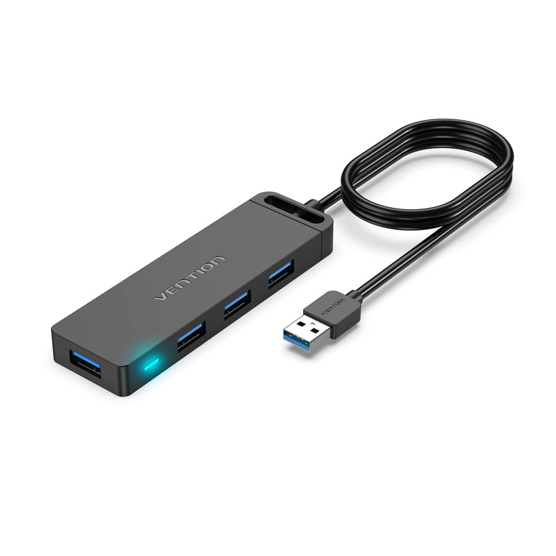 USB Hub, VENTION 4-Port USB 3.0 Hub 3FT Ultra-Slim Data USB Splitter Charging Supported Compatible for MacBook, Laptop, Surface Pro, PS4, PC, Flash Drive, Mobile HDD