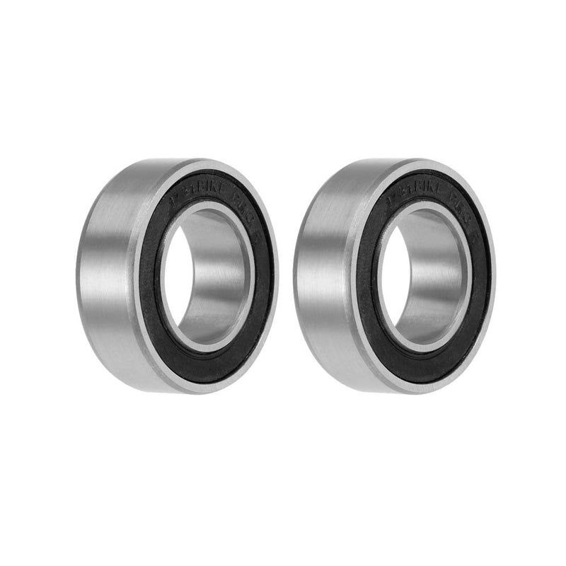 uxcell 173110-2RS Deep Groove Ball Bearings 17mm x 31mm x 10mm Double Sealed Chrome Steel P0(ABEC1) 2pcs