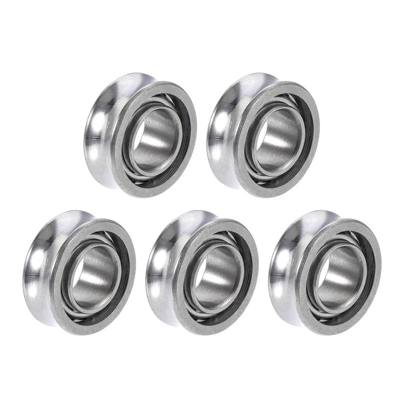 uxcell SR188 Open Stainless Steel Ball Bearing 1/4" x 1/2" x 3/16" R188 Bearings 5pcs