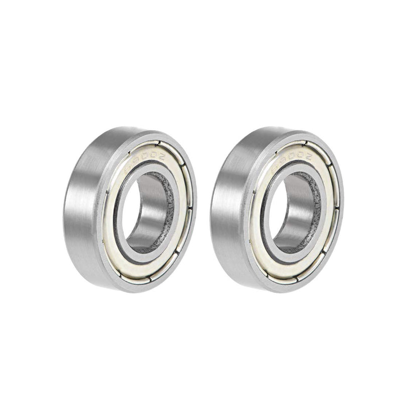 uxcell Deep Groove Ball Bearings 10mm x 22mm x 6mm Double Shielded Chrome Steel Z2 2pcs