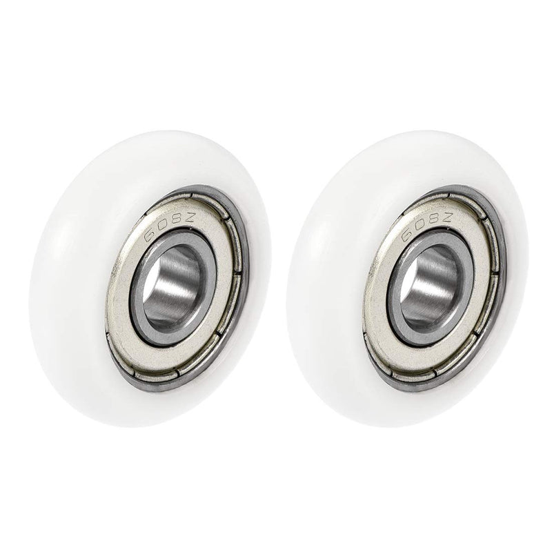 uxcell Ball Bearing Guide Pulley Roller Round Wheel 8x30x8.5mm Double Metal Shielded (GCr15) Chrome Steel Bearings 2pcs