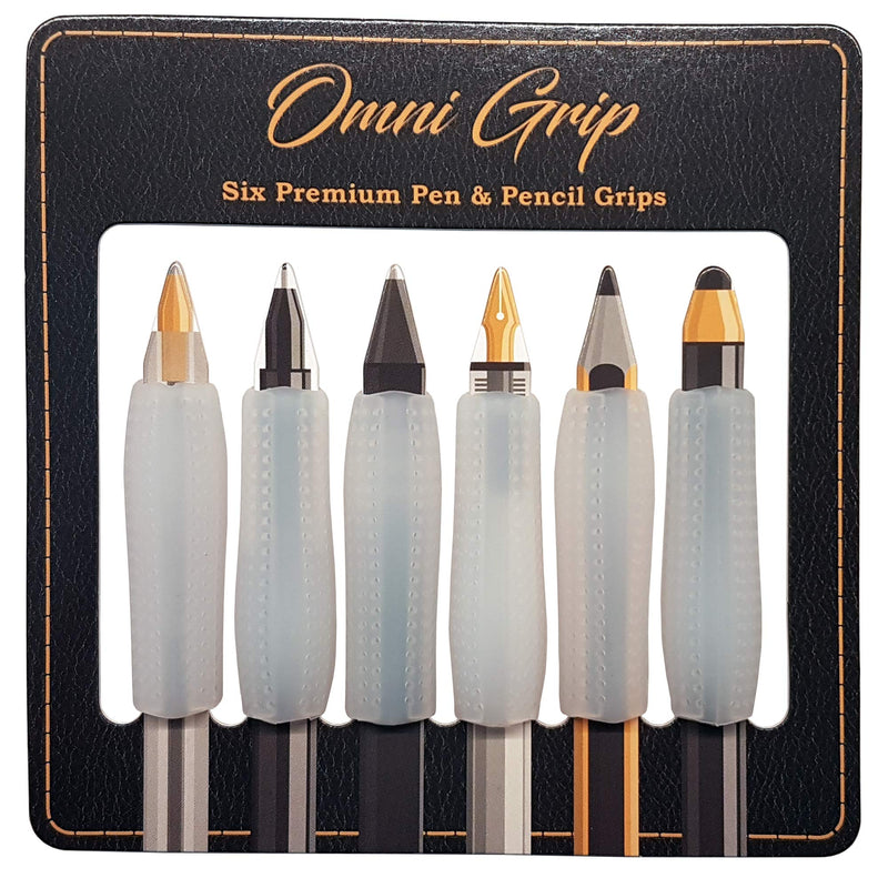 Omni Grip 6-Pack of Premium Comfort Grips, Perfect for Apple Pencil, Apple Pencil 2, Styluses, Pens and Pencils