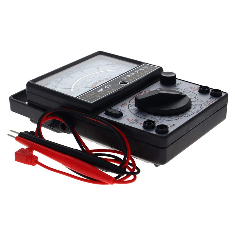 Fielect MF-47 Analog Multimeter, Ohm Volt Amp and Diode Voltage Tester Meter with Test Probe Digital MF47