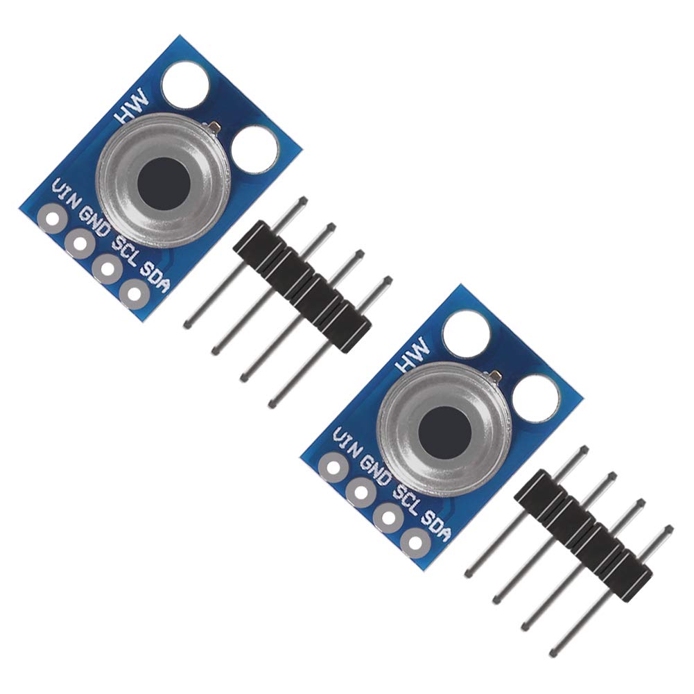 AITRIP 2 Pieces GY-906 MLX90614ESF Non-Contact Infrared Temperature Sensor Module IIC I2C Serial Power Supply 3-5 V Compatible with Arduino 2PCS