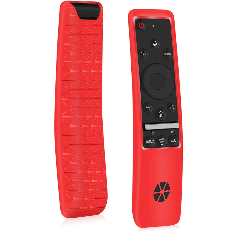 Protective Case Covers for Samsung Class Crystal 4K UHD HDR Smart TV Remote Controller of BN59 Series,[Thicken Layer] Shockproof Samsung Remote Battery Back Cover Skin Holder Sleeve Protector-Red Red