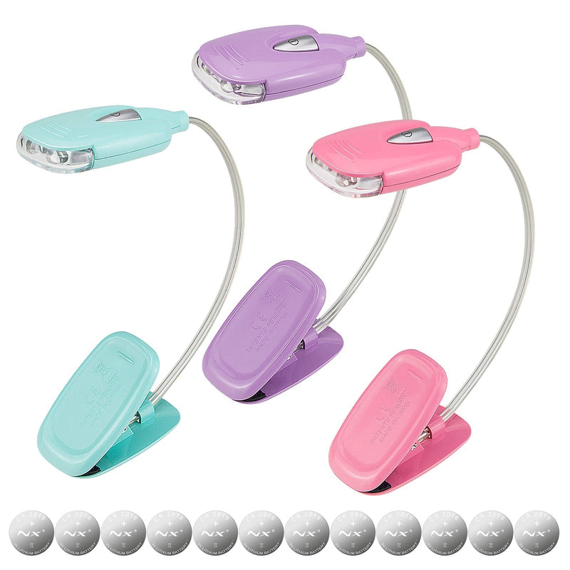 LUXSWAY Book Light for Reading at Night in Bed Kids Book Light Bookmark Bed Clip Book Light for Kids Book Lamp Portable LED Reading Light with Flexible Battery Operated Reading Lamp for Travel