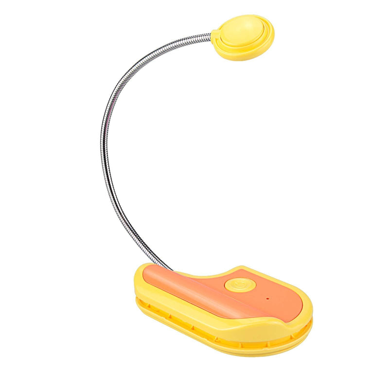 Rechargeable Book Reading Light for Kids,3 Lighting Modes Reading Light for Books in Bed,Clip-On Book Night Light for Bed with Flexible Gooseneck,Portable Bookmark Light with Dimmable for Bookworms Yellow