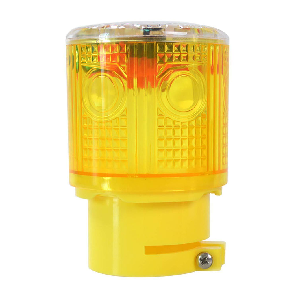 RISOON Solar 6 LED Waterproof Strobe Warning Light, Wireless Install for Garden Warning Lamp,Flashing Barricade Light, Road Construction Safety Signs, Flash Traffic Light,Crane Tower (Yellow) Yellow