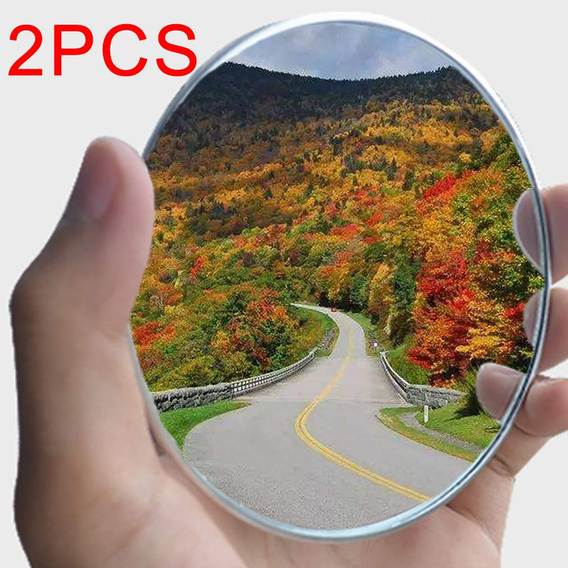 ESreake 2PCS Non-adjustable Large Stick-on Convex Blind Spot Mirror,3.75" HD Glass Big Round Convex Rear View Mirror,Strong Adhesive Mirror for Car, Van, SUV and Trucks (3-3/4"(95mm), Frameless) 3-3/4"(95mm)