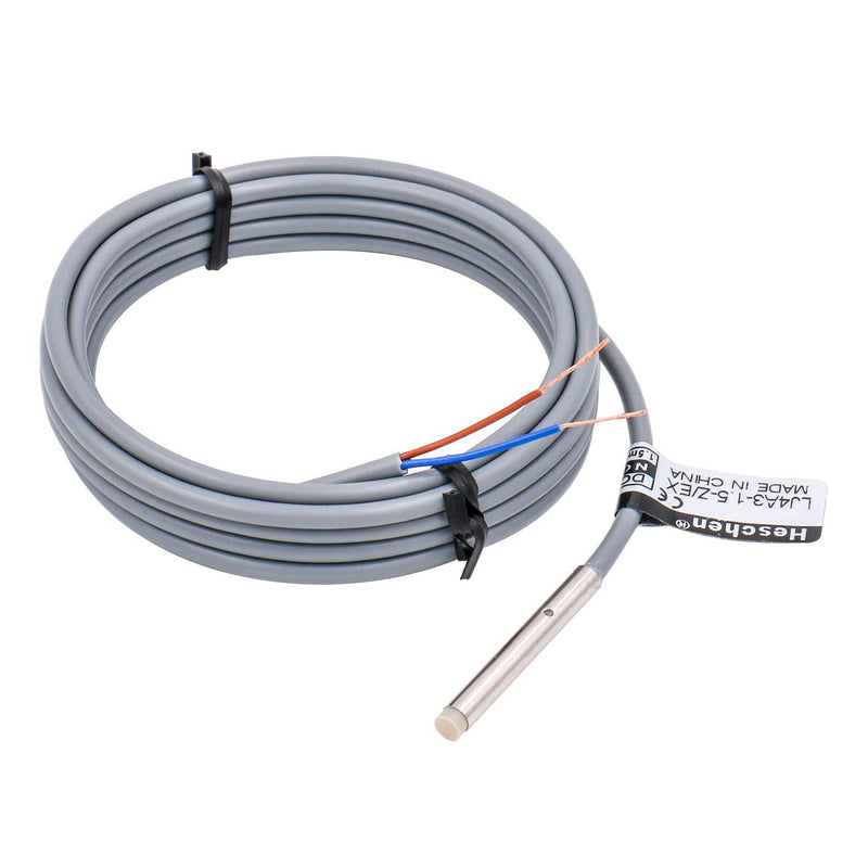 Heschen M4 Inductive Proximity Sensor Switch Non-Shield Type LJ4A3-1.5-Z/EX Detector 1.5mm 10-30VDC 100mA Normally Open(NO) 2 Wire