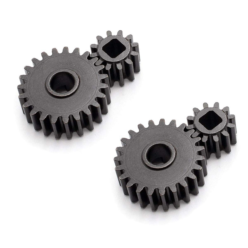 LCX Racing 1/10th RC Crawler Car Hardened Steel Portal Drive Gear Set 32P 23T/12T for Axial SCX10 III AXI03007 Capra UTB，Upgrades Parts Accessories