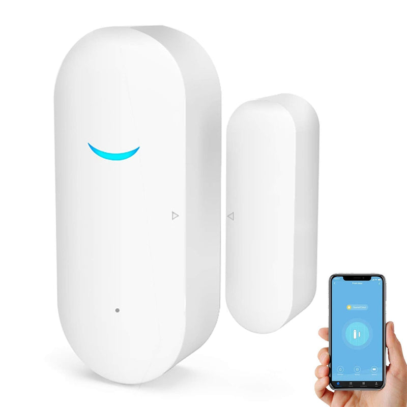WiFi Wireless Door Window Sensor,TUYA Smart Alarm with Free Notification APP Control Home Security Alarm System, Compatible with Alexa, Google Home, Siri (1-Pack) 1