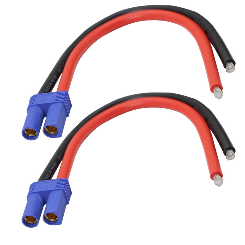 EC5 Female Banana Connector with 10awg Silicone Wire 18cm (Pack of 2)