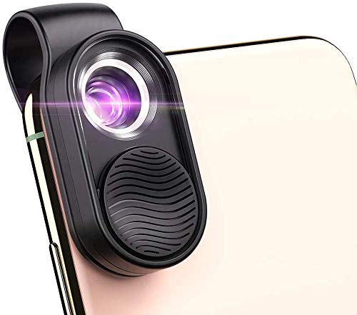 Apexel 100X Phone Microscope Mini Pocket Microscope for iPhone HD Optical Lens/Magnifying LED Light/Universal Clip Design The Best Choice to Enjoy Macrworld for Kids and Adults Black1 100 x