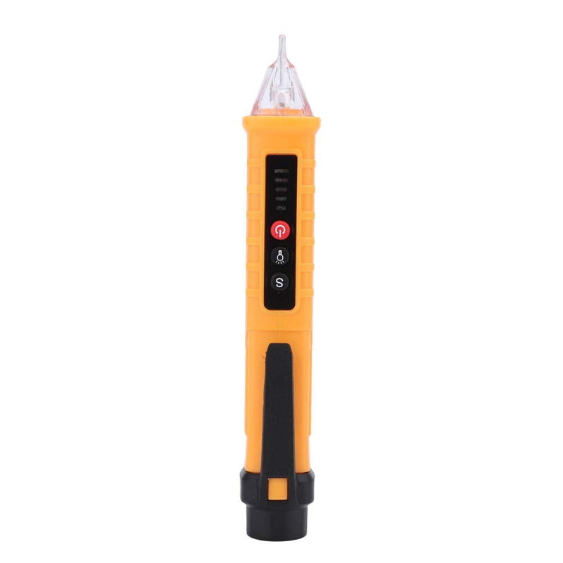 Test Pencil Electric Meter Voltage Detector High Accuracy Sensitivity Tester Pen High Precision Smart Electroscope with Dual Voltage Range 48 to 1000V 12 to 1000V for Line Detection(Yellow)