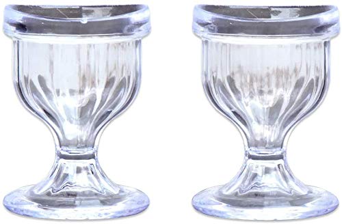 Eye Wash Cup Set of 2 - Soothing Relief from Allergens, Irritants, Makeup, Dust, Dry Eyes