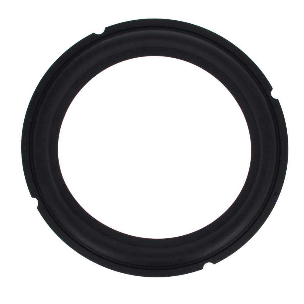 Fielect 8 Inch Black Notch Speaker Rubber Edge Surround Rings Replacement Parts for Speaker Repair or DIY 1pcs