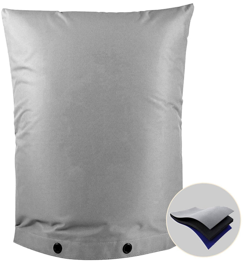 SOKINGCOVER Backflow Winter Cover- Thickened Pipe Insulation Cover with EVA Cotton Multi-Functional Preventers Protection Pouch for Prevent Outside Faucet Freeze(16" W x 20" H, gray)