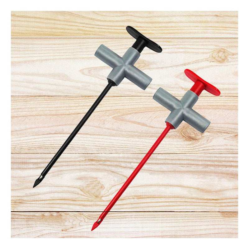 Wixine 2Pcs Automotive Test Lead Kit Power Probe Wire Piercing Clip Puncture Probe 4mm