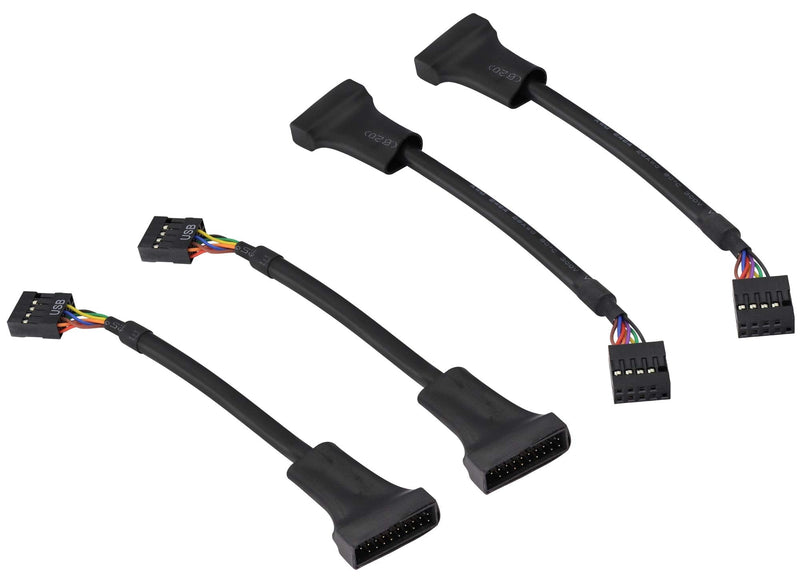 zdyCGTime USB 3.0 19Pin Male to USB 2.0 9Pin Female convertor Computer Cable Connector,Motherboard Adapter Cable,Motherboard 9Pin Female to 20Pin Male Pure Copper.(15cm/4 Pack)