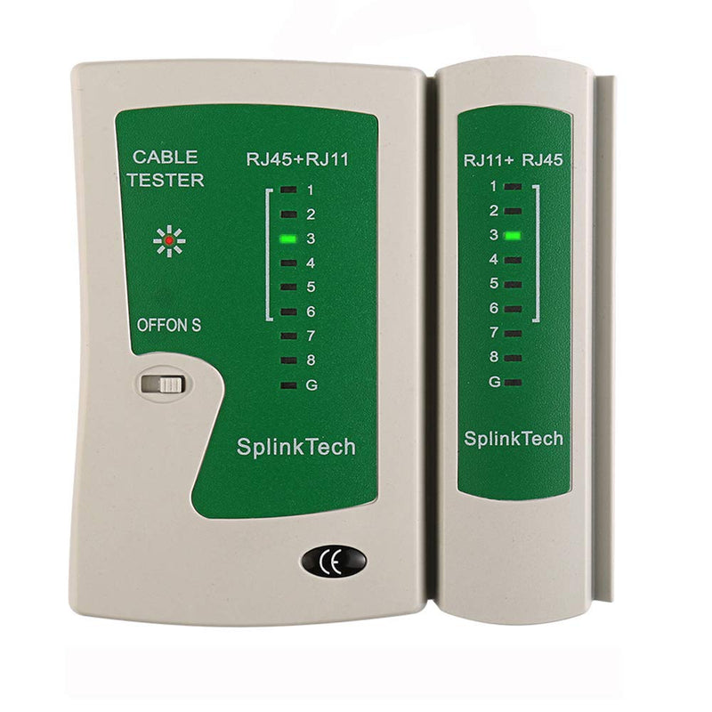 Hiija LAN Network Cable Tester/Continuity Tester for RJ45 RJ11 RJ12 Data Cable Twisted Pair Connections, CAT5/CAT6/CAT7 UTP LAN Wire Test Tool