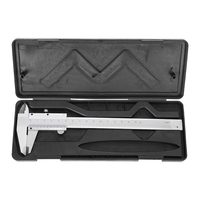 Professional Caliper Vernier, High Accuracy Carbon Steel Measuring Tool Caliper for Inside, Outside, Depth and Step Measurements, 0-150mm