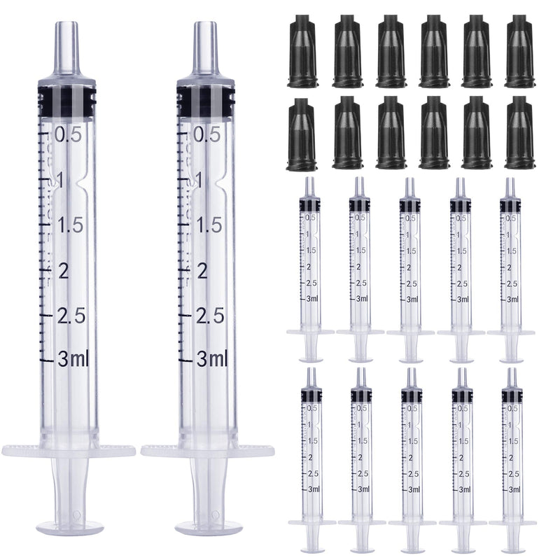 12 Pack - 3ml Plastic Syringes - Separate Sterile Packaging Small Syringe Without Needle for Plant Hydroponic Liquid Measurement Pets Feeding Tools (12Pcs 3ML/CC)