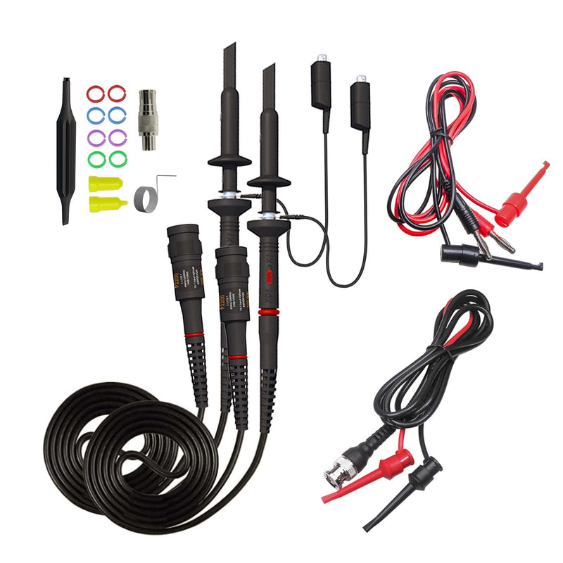 Goupchn Oscilloscope Probes Kit with Accessories 200Mhz Test Leads Set BNC to Mini Grabber Cable 4mm Banana Plug to Test Hook Clip Leads