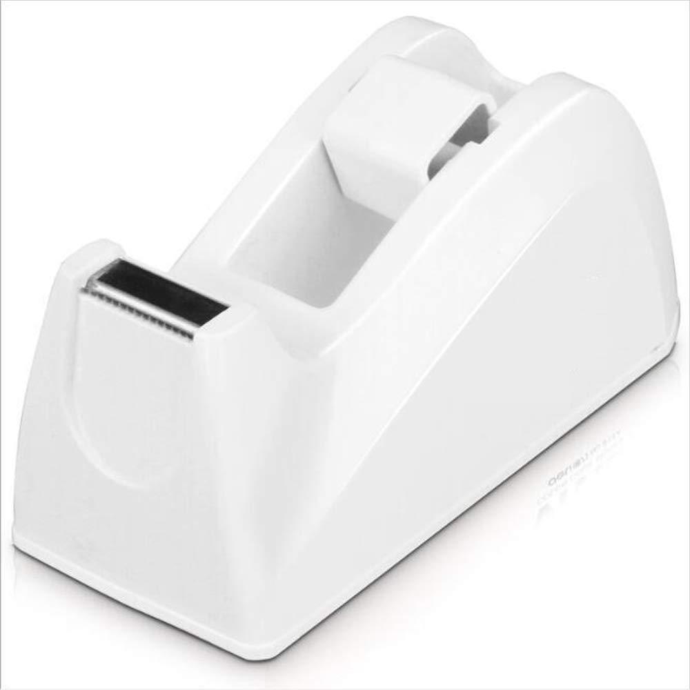 DENALY Premium Desktop Tape Dispenser Non-Skid Base (Heavy Duty) for Tape Width ≤ 18mm (White) White