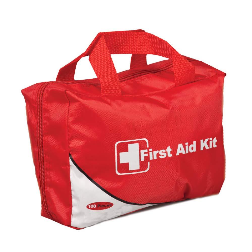 WNL Products FAK4100 2-in-1 Family First Aid Kit, Family and Home Emergency Medical Supplies Kit, 108 Pieces