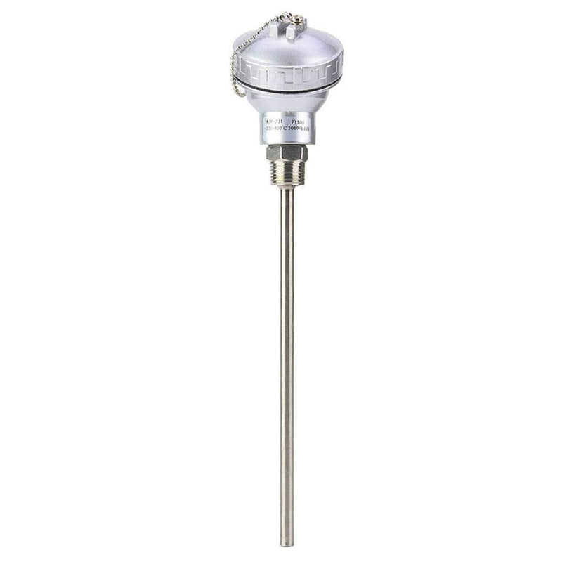 1/2" NPT Thread Thermocouple Terminal Head RTD PT100 Stainless steel Temperature Sensor Probe (200mm) 200mm