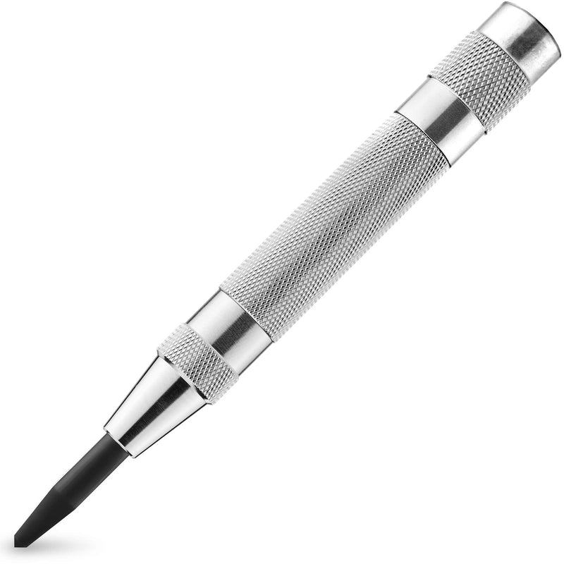 NEIKO 02639A 6-Inch Automatic Center Hole Punch with Adjustable One-Handed Spring Impact, Chrome-Plated Shank, and Premium S2 Steel Tip 6" Punch