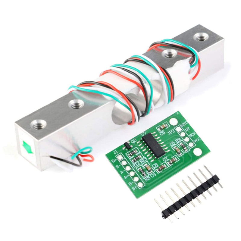 ALAMSCN Digital Load Cell Weight Sensor + HX711 Weighing Sensor ADC Module for Arduino DIY Portable Electronic Kitchen Scale Kit (5KG+HX711) 5KG+HX711