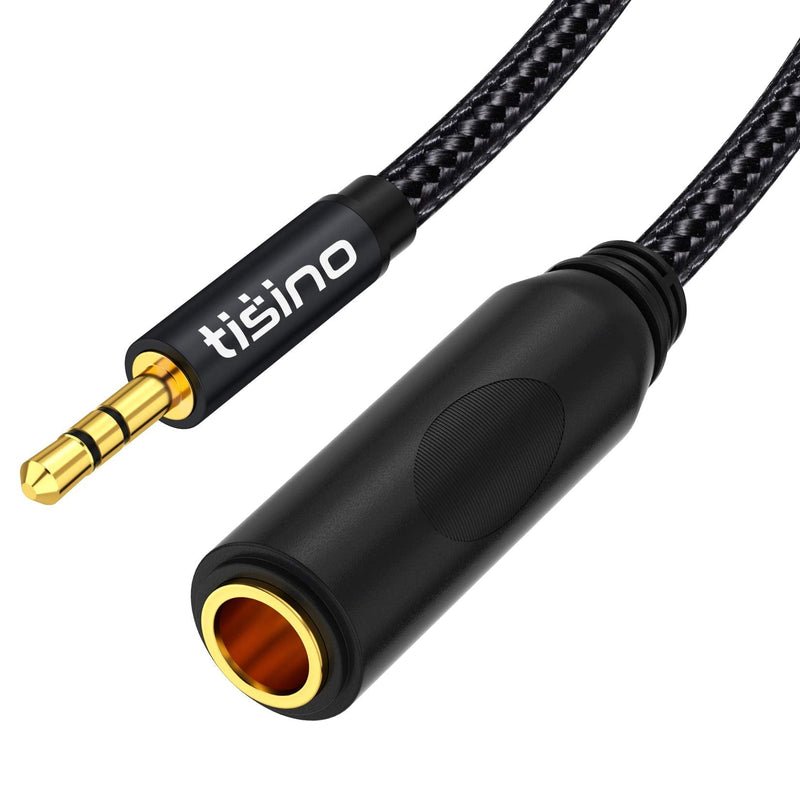 TISINO 1/4 to 3.5mm Adapter, 1/4" Female to 1/8" Male Stereo Audio Adapter for Headphone, Amplifiers, Guitar, Amp etc. - 5ft/1.5m 5 feet
