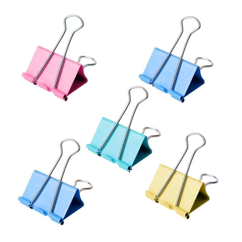 24 Pcs Colorful Large Binder Clips 1.6 inch for Office