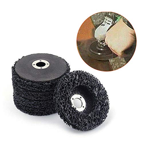 SIGNI 5 Pack 5" x 7/8" Poly Strip Discs Stripping Wheel for Angle Grinder -Remove Paint, Rust and Clean Welds Oxidation … (5 Pack-Black) 5 PACK-BLACK