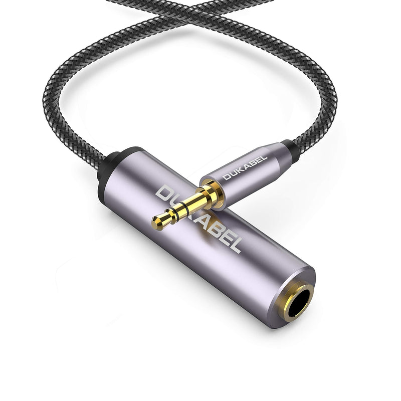 DUKABEL 1/4 to 3.5mm Adapter, 1/4 Inch Female to 3.5mm Male Headphone Adapter, TopSeries 6.35mm to 3.5mm Mini Stereo Adapter for Headphone, Guiter, Amp etc. - 30CM/12 inch
