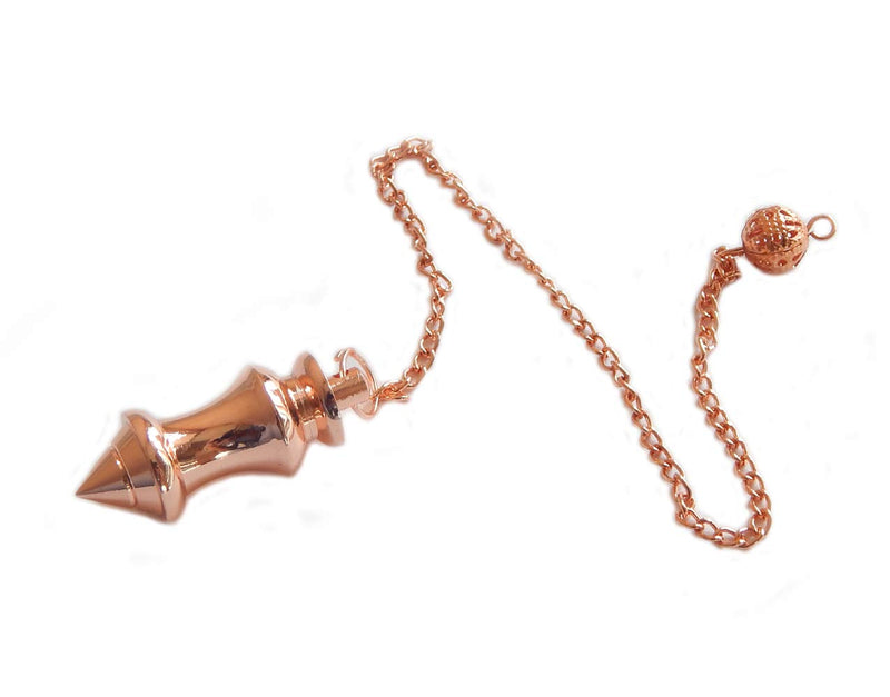 Copper Metal Cone Point Healing Dowsing Reiki Divination Meditation Fortune Pendulum.