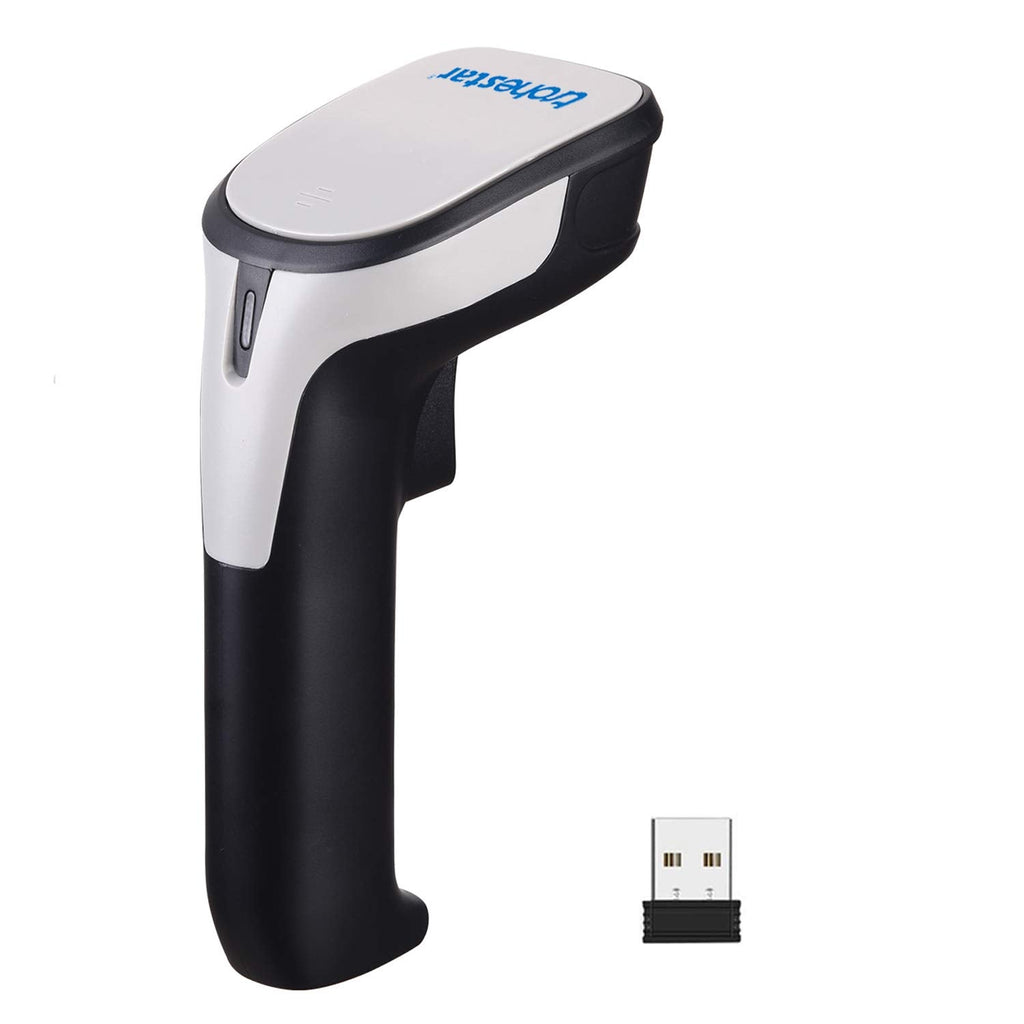 Trohestar Wireless Barcode Scanner, 1D Bar Code Scanner Compatible with Bluetooth Function & 2.4GHz Wireless & Wired Connection, Handheld CCD Bar Code Reader Work with Windows Mac Android iOS CCD barcode scanner