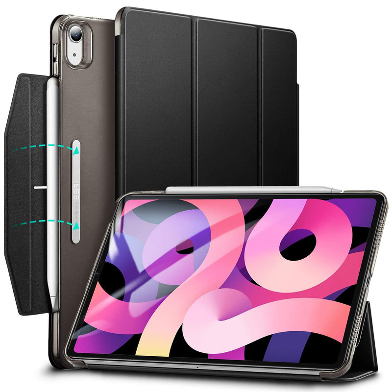 ESR Trifold Case for iPad Air 4 2020 10.9 Inch [Trifold Smart Case] [Auto Sleep/Wake Cover] [Stand Case with Clasp] Ascend Series - Black