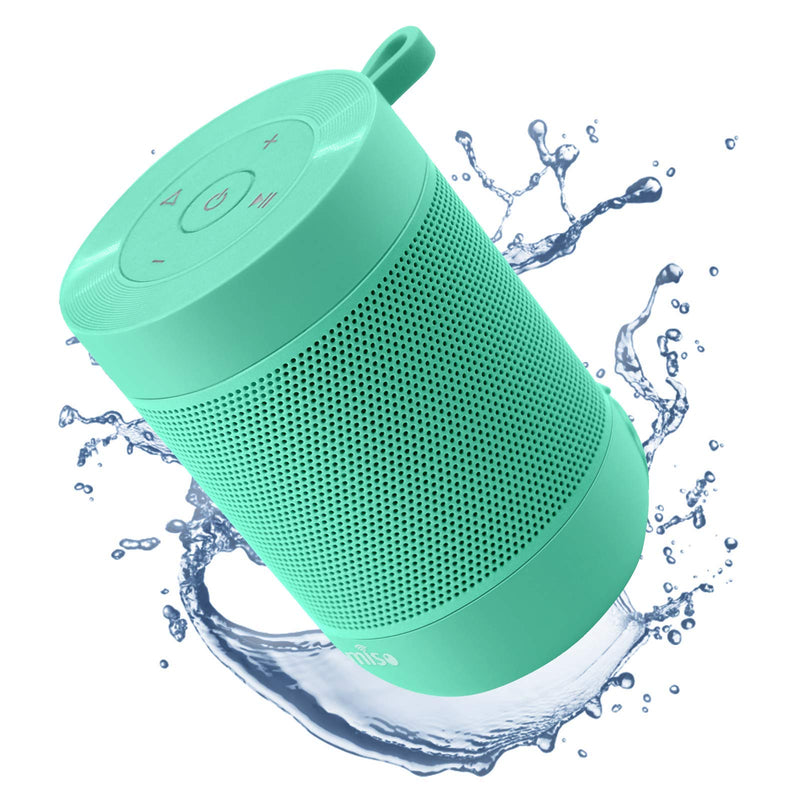 Portable Bluetooth Speaker, COMISO Small Wireless Shower Speaker 360 HD Loud Sound Stereo Pairing Waterproof Mini Pocket Size Built in Mic Support TF Card for Travel Outdoors Home Office Mint
