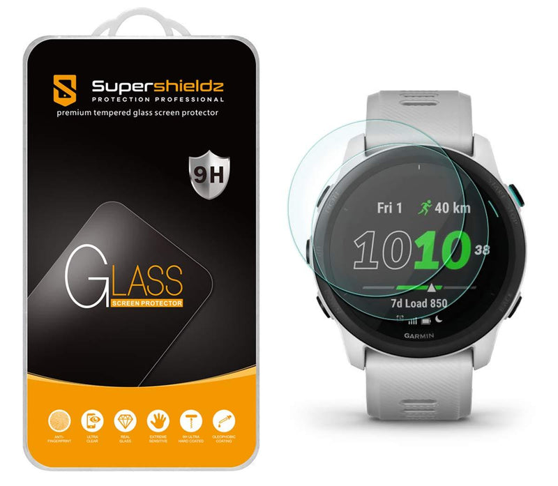 (2 Pack) Supershieldz Designed for Garmin Forerunner 745 Tempered Glass Screen Protector, Anti Scratch, Bubble Free