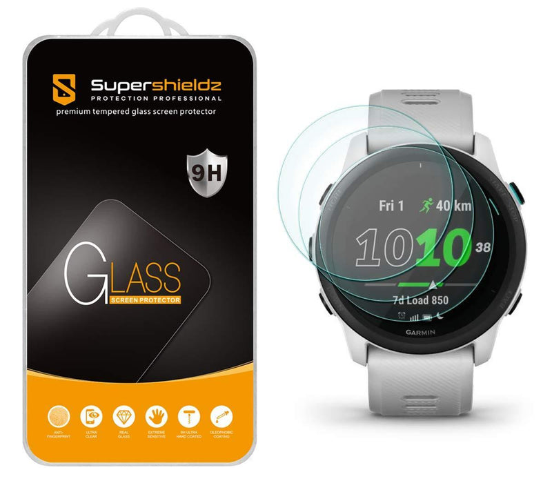 (3 Pack) Supershieldz Designed for Garmin Forerunner 745 Tempered Glass Screen Protector, Anti Scratch, Bubble Free